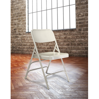 NPS 300 Series Deluxe All-Steel Triple Brace Double Hinge Folding Chair. 8 Pack