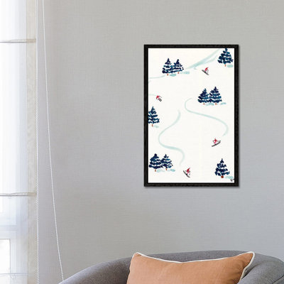 Little Skiers by Sabina Fenn - Painting on Canvas