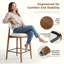 Chaise rembourrée en bois massif avec tabouret-1885920251-2143590157