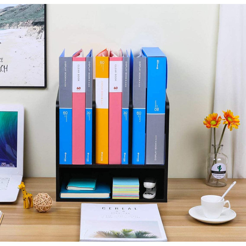 Kleban Wood Magazine Holder, Black