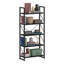 Bibliothèque industrielle à 5 niveaux, bibliothèque autoportante blanche avec structure en métal, étagère de rangement ouverte-302475567