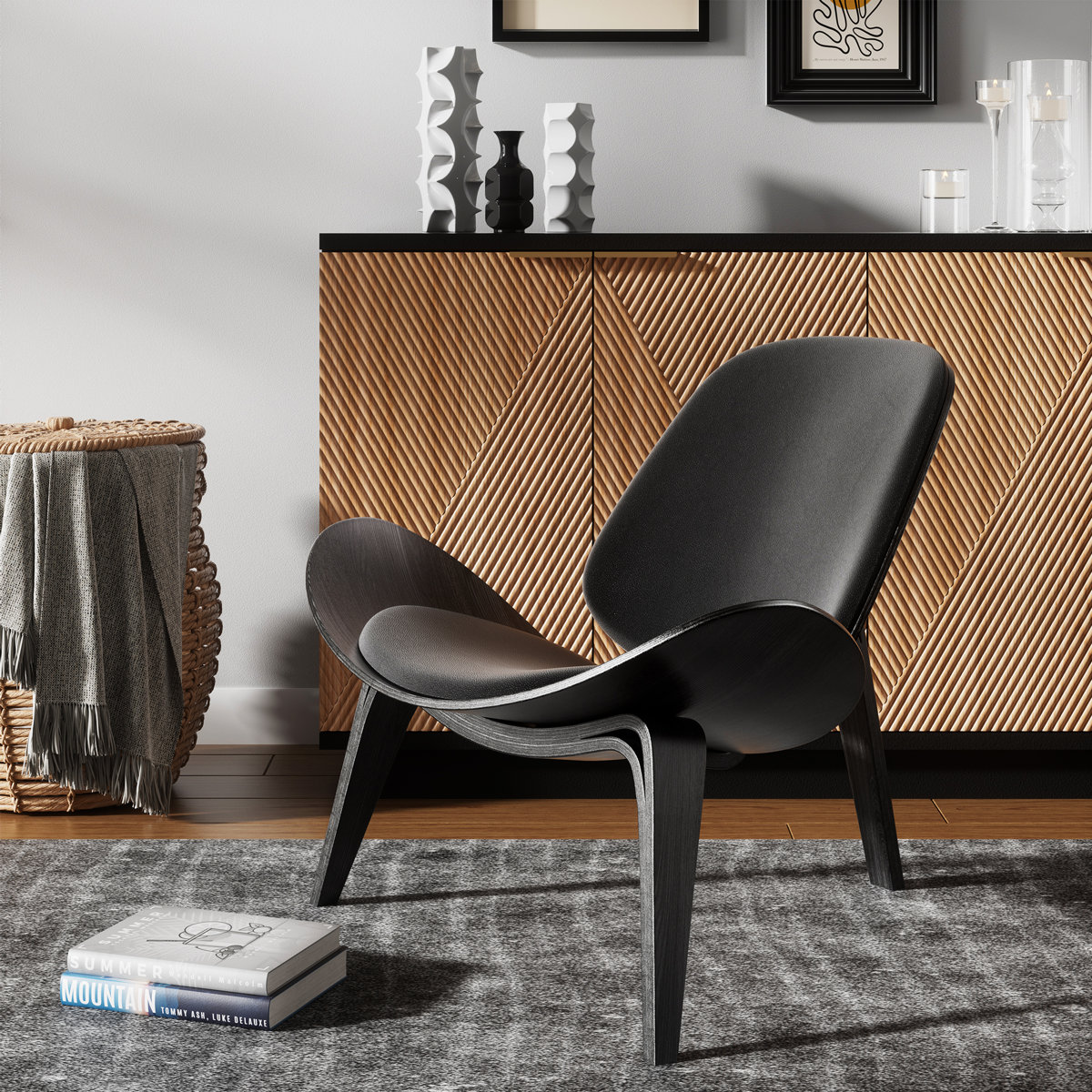 faux leather accent chair