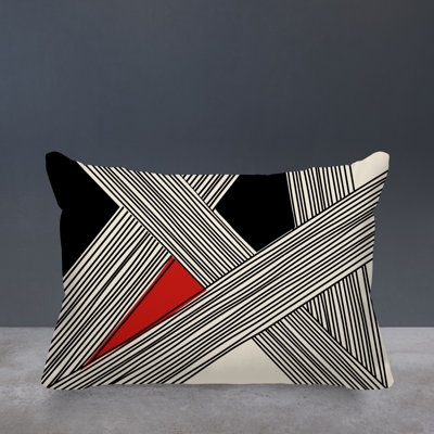 Cassie Abstract Outdoor Reversible Throw Pillow