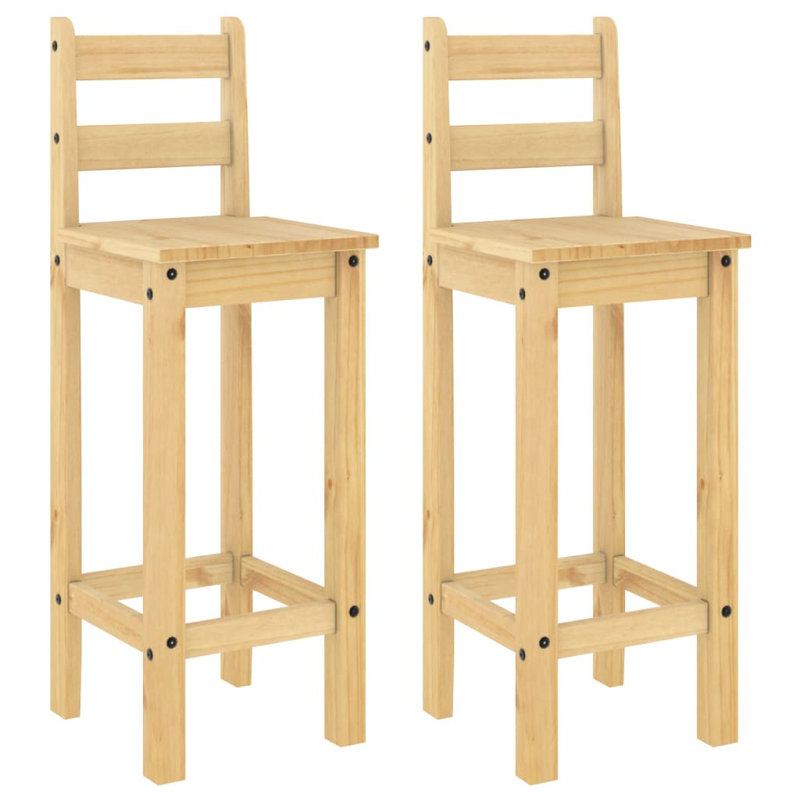 Aastha Solid Wood Counter Stool, Brown