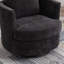 Fauteuil demi-tonneau pivotant en chenille avec coussin moelleux-1129091298