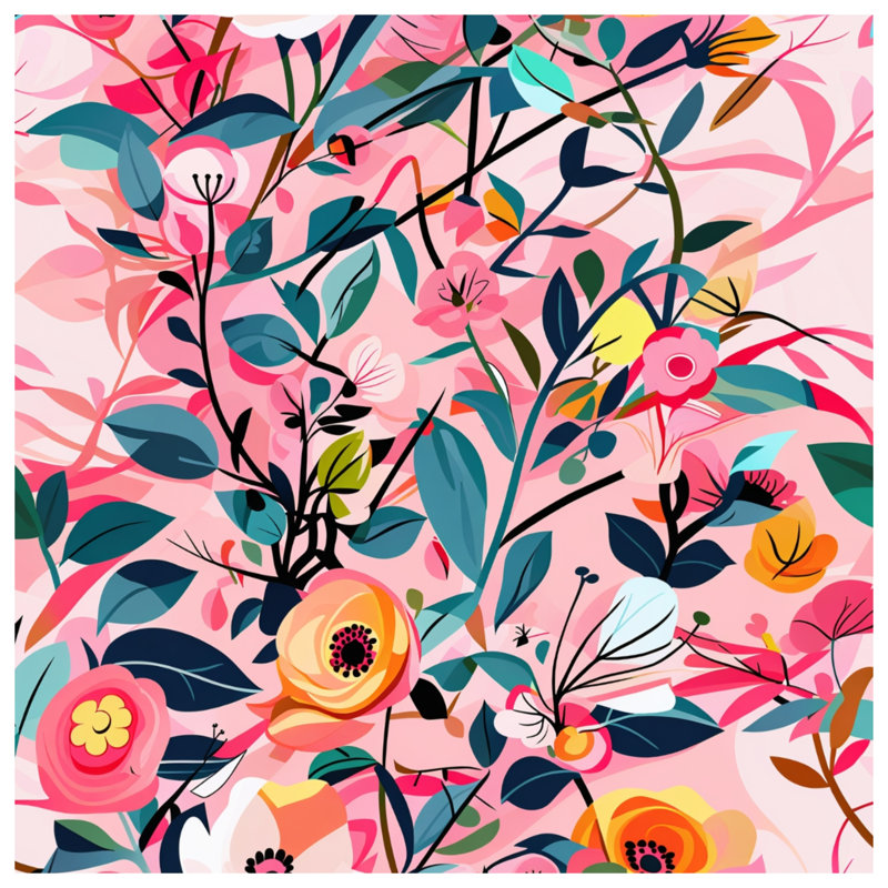 Édredon floral avec literie bohémienne, Très grand lit