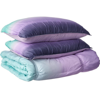 Heritage Kids Ombre Ruched Decorative Soft Comforter Set