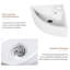 Lavabo de salle de bain mural en céramique triangulaire 17,13 X 12,60 Topcraft