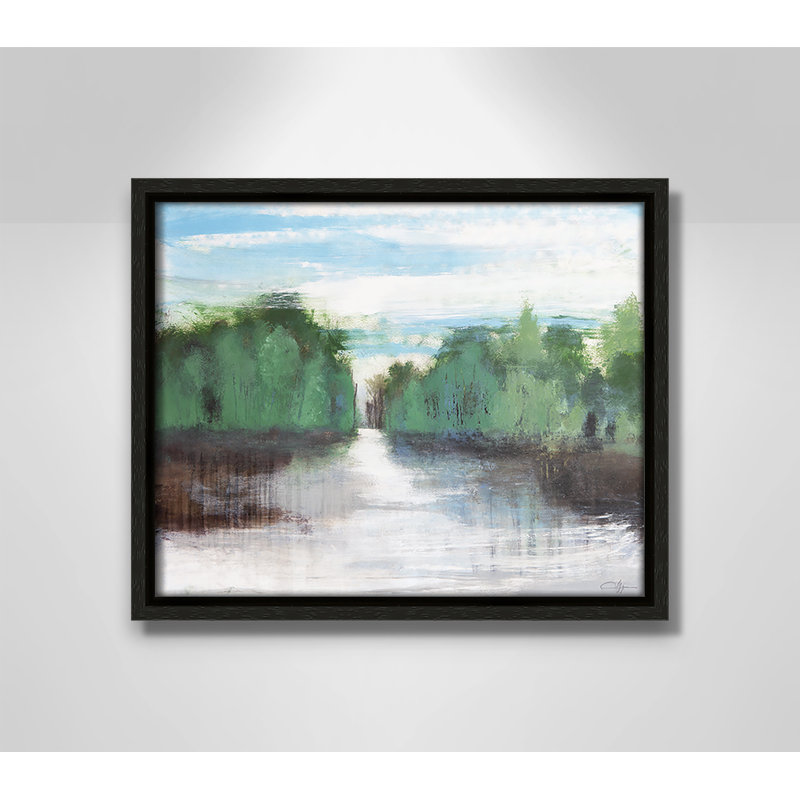 «The Rivers Passage» par Filippo Ioco - reproduction sur toile avec cadre flottant, Cadre espresso
