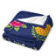 Bordure florale avec jeté en flanelle de luxe, couverture douce et chaude pour le canapé-lit du salon-133687140