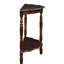 Console demi-lune avec pieds en bois de style rétro avec plateau en bois massif et plateau ouvert de 42 po de style rétro