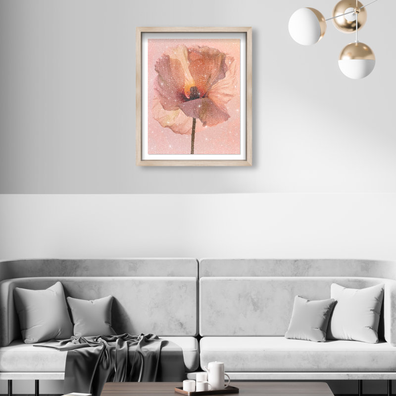 Amber Radiance I Framed Graphic Art, 25.5"H x 21.5"W, Natural Oak Shadowbox