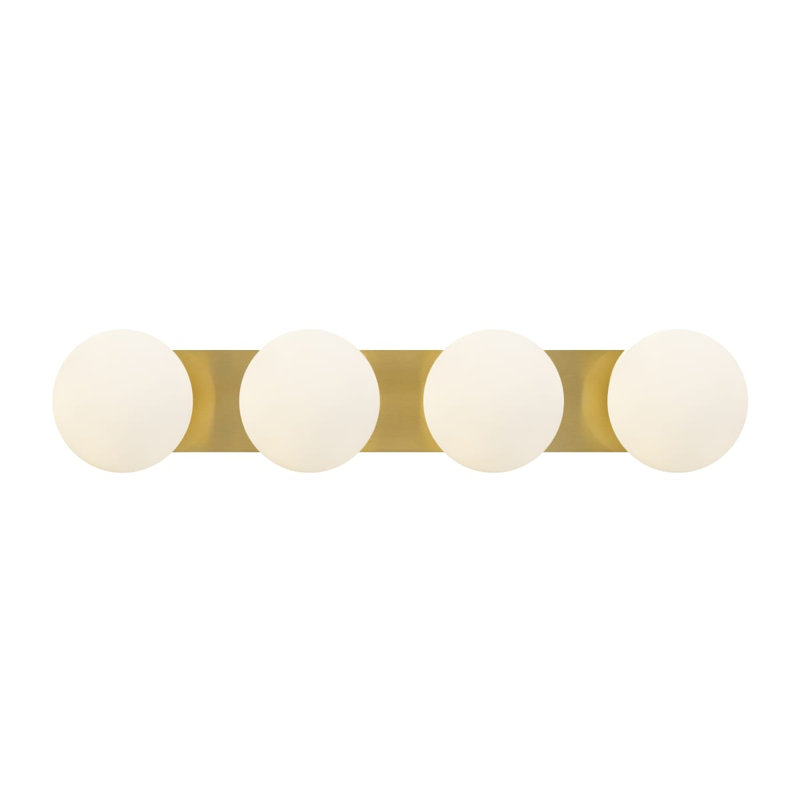 Glass Flush Mount, Brass
