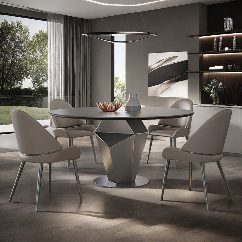 Ensemble de table de salle à manger simple et moderne italien, H 29,5 po x L 47,2 po x l 47,2 po