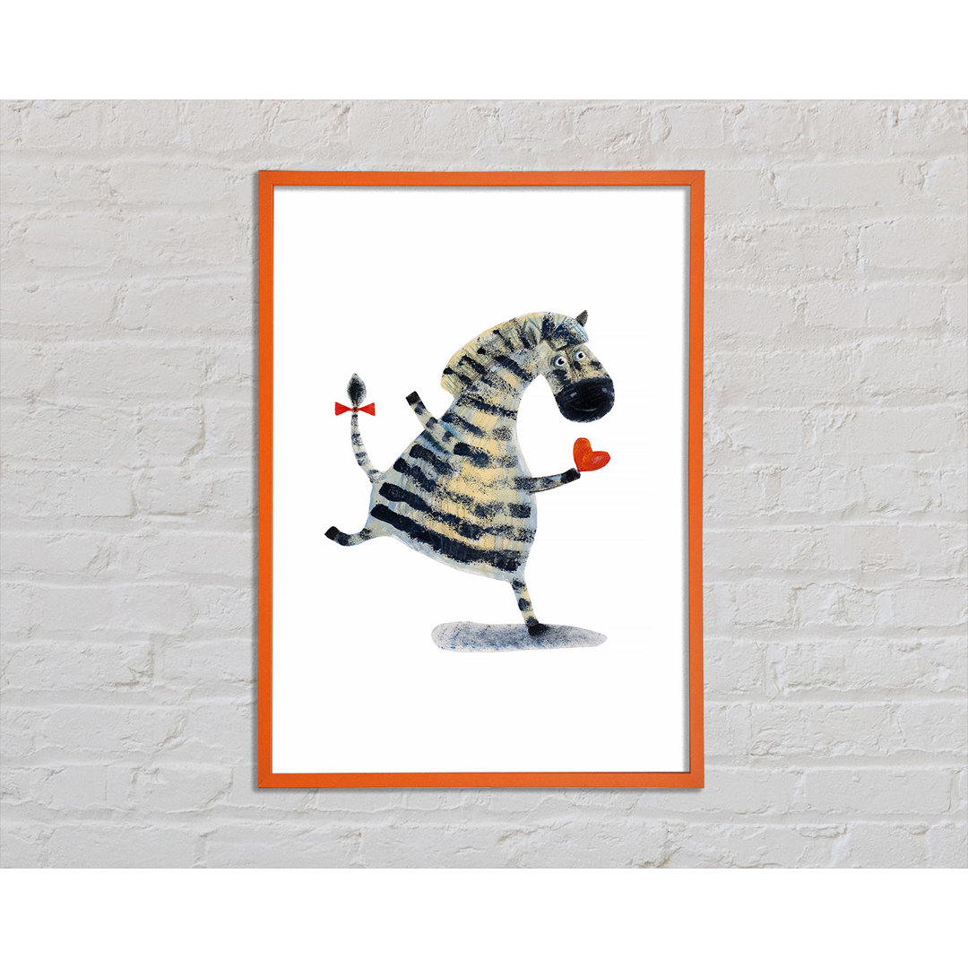 Hayg Dancing Zebra Love - Einzelner Bilderrahmen Kunstdrucke