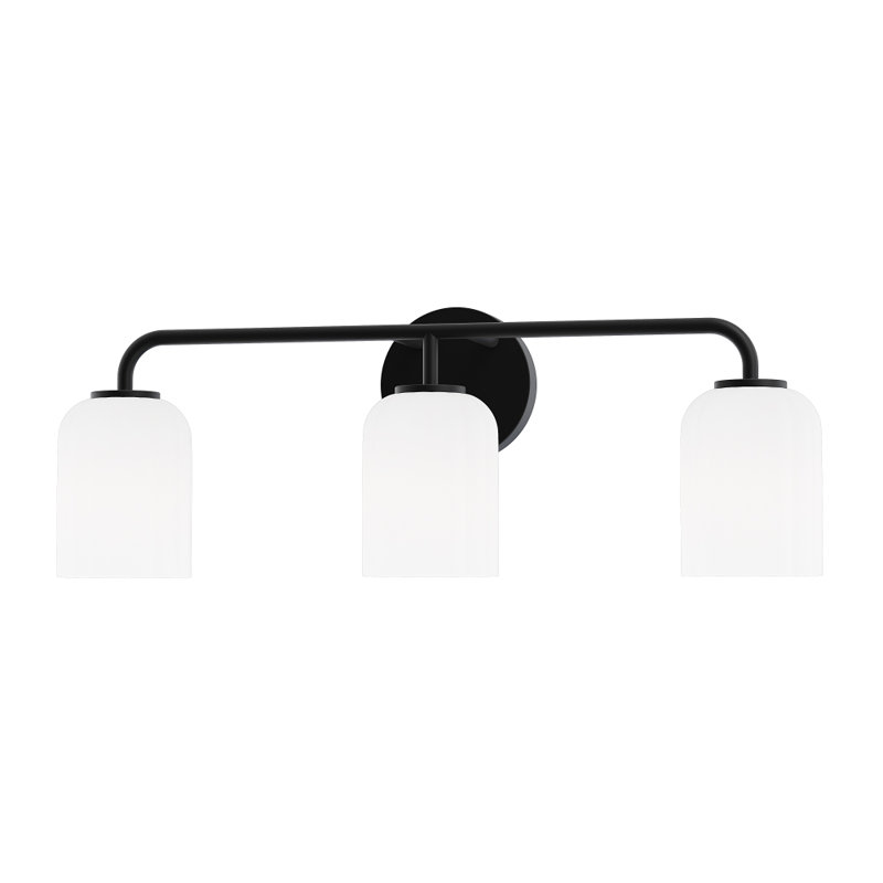 Éclairage pour salle de bain 3 lumières Parkmont Plug & Play de style transitionnel et moderne - 8,75 po de hauteur et 24 po de largeur