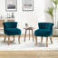 Chaise d'appoint moderne en velours capitonné avec pieds en bois massif-1179379105