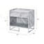 Table d'appoint en faux marbre et chrome