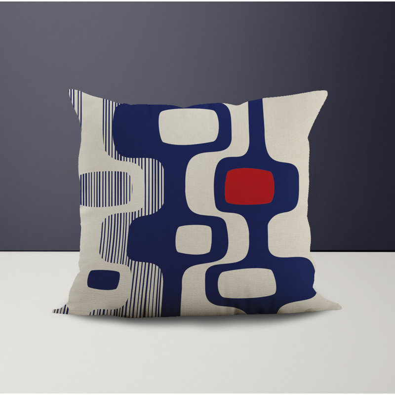 Housse et insert de coussin décoratif en polyester pour l'intérieur et l'extérieur, L 19 po x H 19 po, Rouge