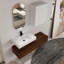 60 Inch Wall-Mounted Bathroom Vanity With Resin Sink And Side Cabinet,3-Soft Close Drawer,Float Mounting Design