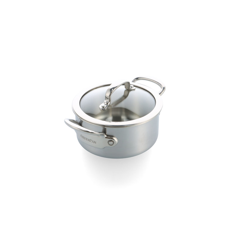 Greenpan Premiere Uncoated 5 Ply Casserole Covered 16cm /1.58 Litre