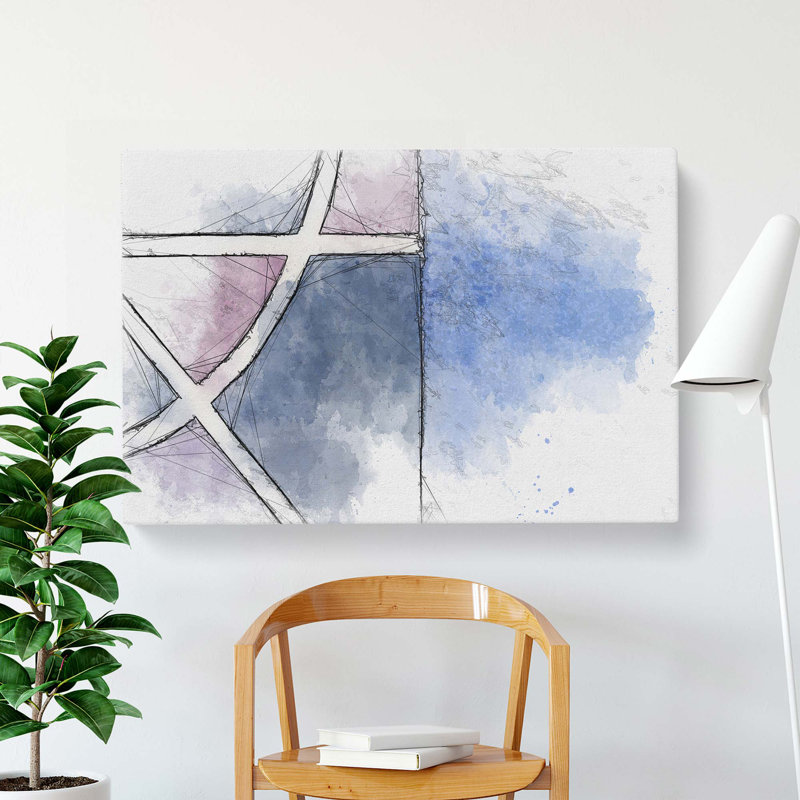 Keeping the Angles in Abstract - Wrapped Canvas, 60cm H x 91cm W x 3cm D