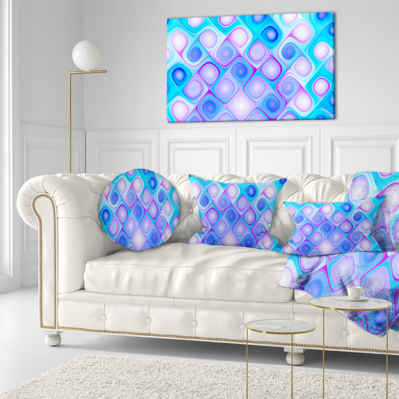 Coussin lombaire à motif dense avec tourbillons Abstract
