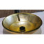 Lavabo vasque circulaire en verre 16,5 "avec bonde escamotable et robinet-119283396