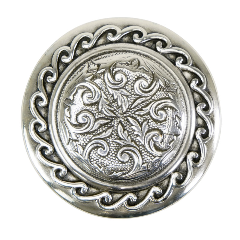 AMERICANA KNOB; MUSEUM  FINISH, Burnished  Silver