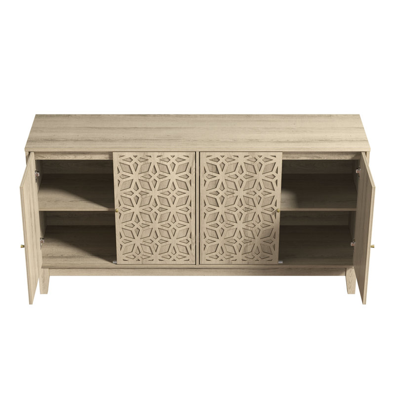 Buffet de 61,69 po Trosclair, Chêne Oslo floral