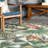 Cali Floral Leaf Green Indoor/Outdoor Area Rug-1696266078