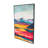 Cole And Grey Canvas Mountains And Lake View Abstract Living Room Framed Wall Art With Black Frame