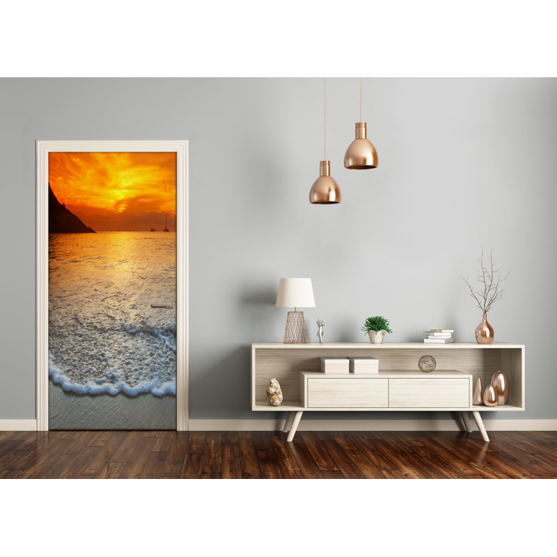 Sunset Door Decal, 205cm H x 95cm W