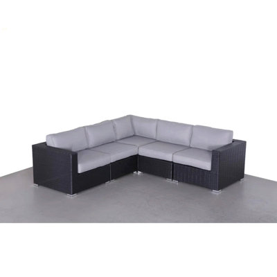 Fully Assembled 94" Wicker Patio Sectional With Weather-Resistant Cushions