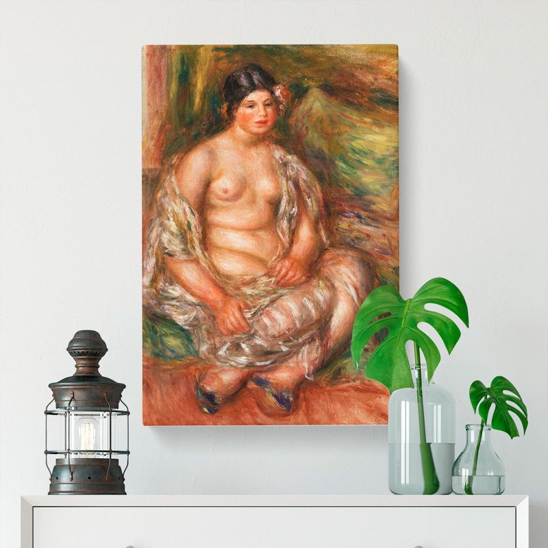 Seated Odalisque by Pierre-Auguste Renoir - Wrapped Canvas Painting, 76cm H x 50cm W x 3cm D