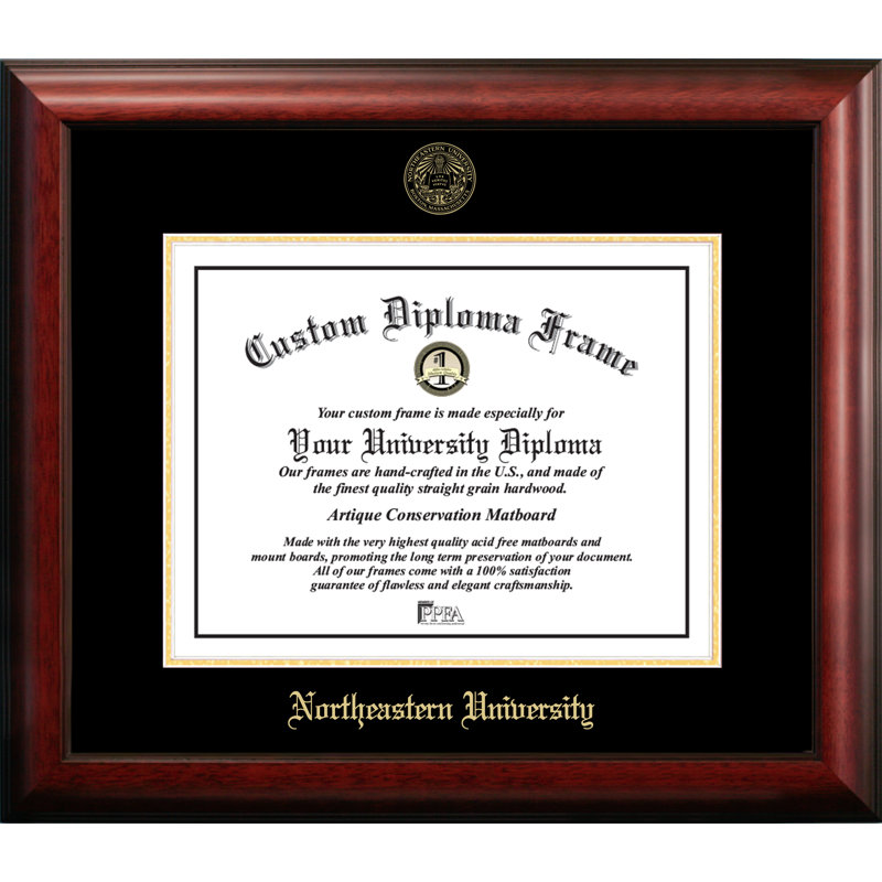 Northeastern University Embossed Diploma Picture Frame