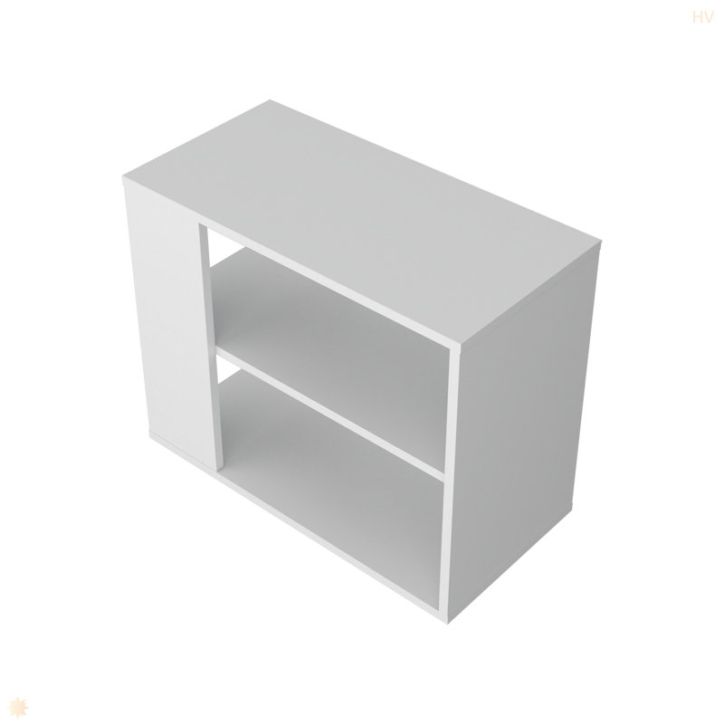 Table d'appoint Rio Verde en mélamine avec rangement ouvert