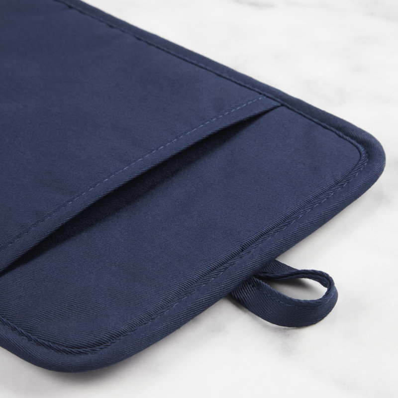 KitchenAid Ribbed Soft Silicone Potholder, Navy