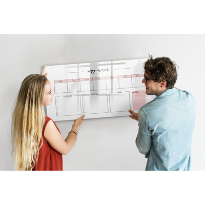 Magnetic Memo Board Whiteboard - 120 x 60 cm - With Marker and Magnets - My weekly planner