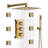 Revitalize 12 Inch Luxury Thermostatic Complete Shower System with Rough-in Valve-62520466
