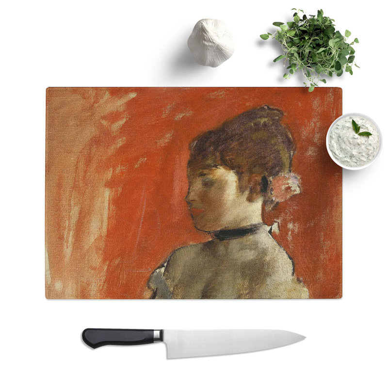 Ballet Ballerina Dancer with Crossed Arms by Edgar Degas Chopping Board, 0.4cm H x 20cm W x 29cm L
