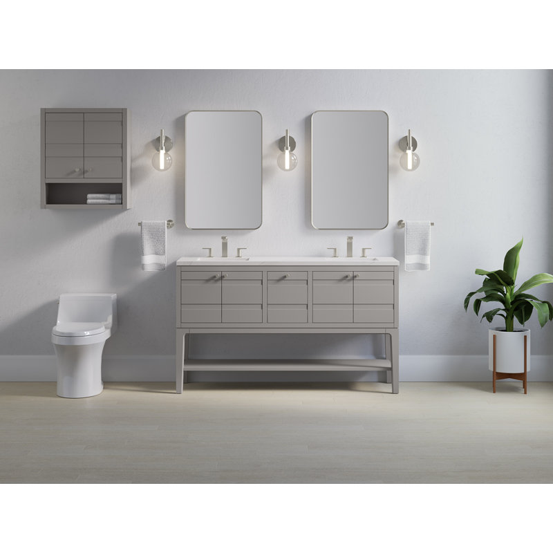 Helst 28-In X 24-In Wall Cabinet, Mohair Gray