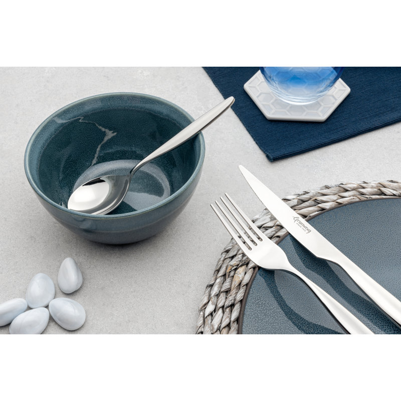 Rivers Collection 56 Piece Stainless Steel Cutlery Set , Service for 8, Loxely