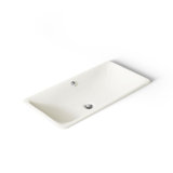 Iron Plains®Trough Rectangle Dual Mount Bathroom Sink with Overflow