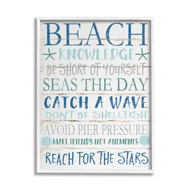 «Beach Connaissances», aquarelle bleue et planche blanche, art texturé sur giclée blanche par Jennifer Pugh