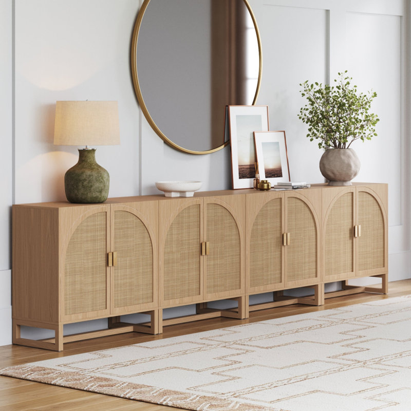 Wood Storage Cabinet Or TV Stand, Raw Oak