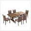 Table de salle à manger 78,74 po en bois d'hévéa rectangulaire pour 6 à 8 personnes avec base à tréteaux en bois