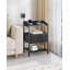 Bedside Table Set of 2 with Charging Station, Bedside Cabinet with 2 Open Shelf and 1 Fabric Storage Drawer, Side End Table with USB Ports & TypeC for Bedroom, Living Room -435534179