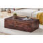 Table basse 39,3 x 23,6 x 12 po en bois aggloméré à grain de bois - Design luxueux, décor de salon parfait avec texture tendance