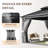 Aluminum Permanent Patio Gazebo with Double Roof-116066729